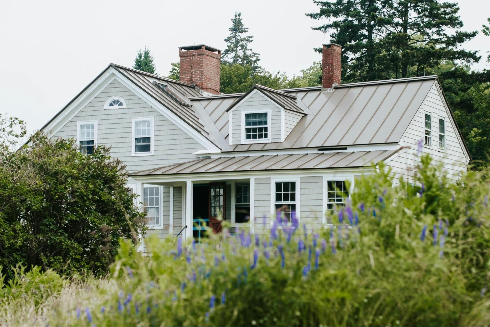 Front view of a newly purchased house.