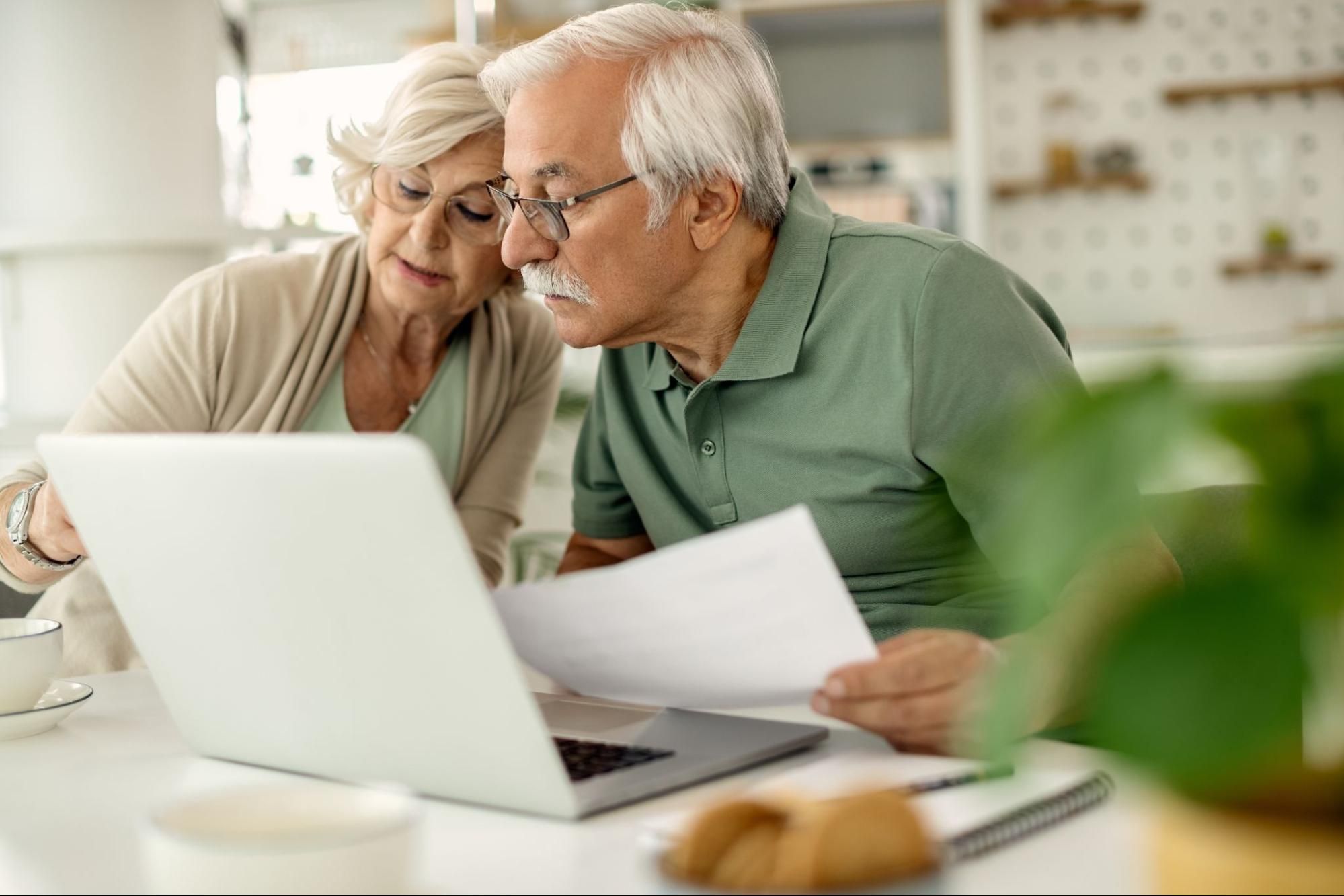 Retired Couple Looking at Alternative Retirement Plans